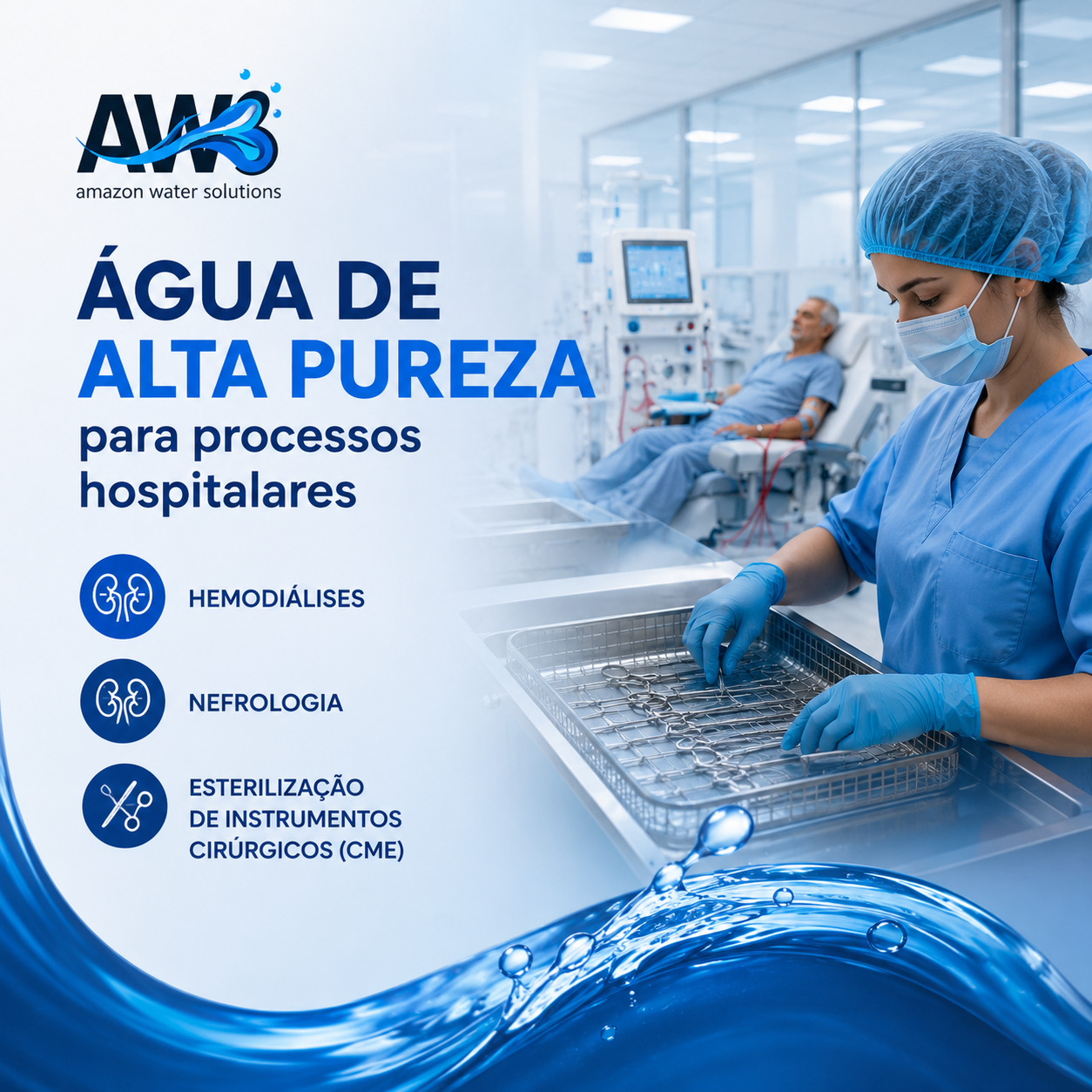 Água de Alta Pureza para Processos Hospitalares